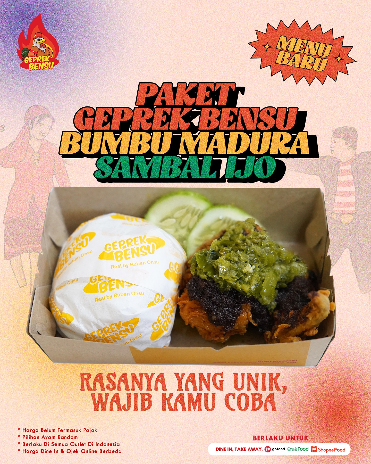 Paket Geprek Bensu Sambal Ijo